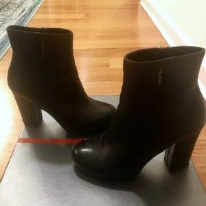 Prada Cervo Shine Booties